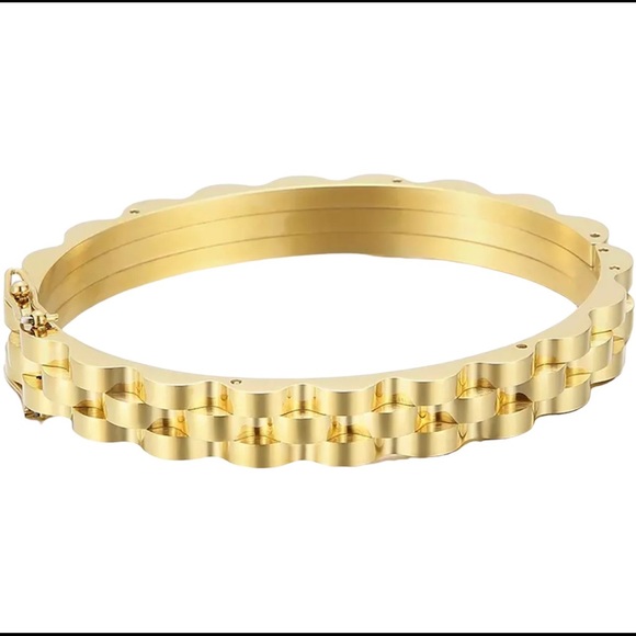 9mm Stainless Steel Cuff Bangle Unisex Bracelet - Picture 9 of 13